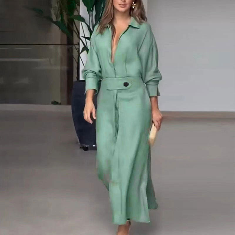 Lange Mouwen Jurk Vrouwelijk Elegante Stijl