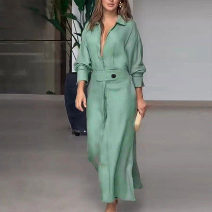 Lange Mouwen Jurk Vrouwelijk Elegante Stijl