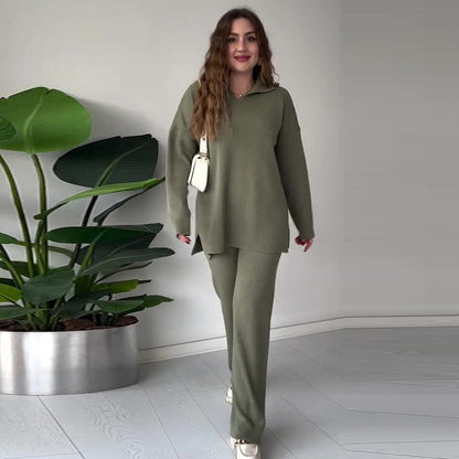 Dames Gebreide Set Comfortabele Pasvorm