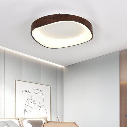 Plafondlamp LED Houtlook Scandinavisch Acryl IJzer Woonkamer Slaapkamer 40 50 60cm