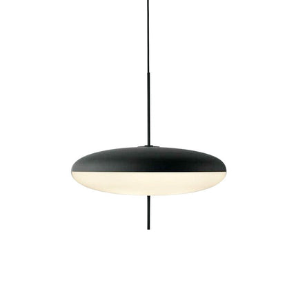 Deense Bauhaus hanglamp metaal acryl zwart eetkamer keuken 50cm minimalistische verlichting Scandinavisch design rond