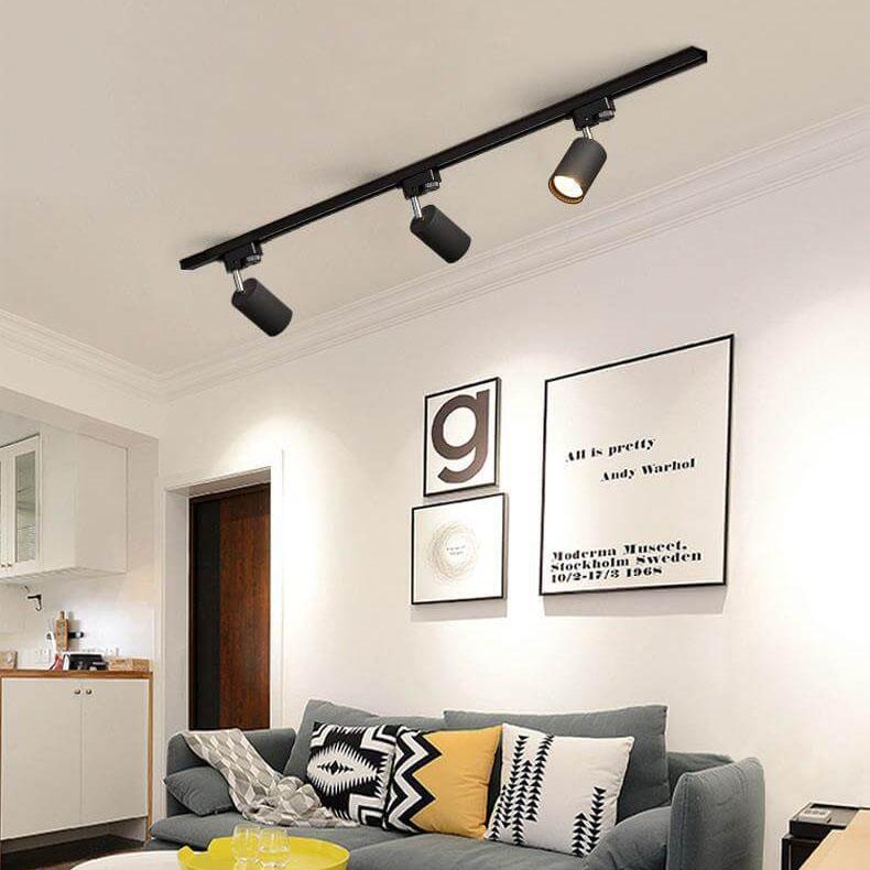 Moderne led railverlichting met verstelbare spots (3–5 lichtpunten) – plafondrail