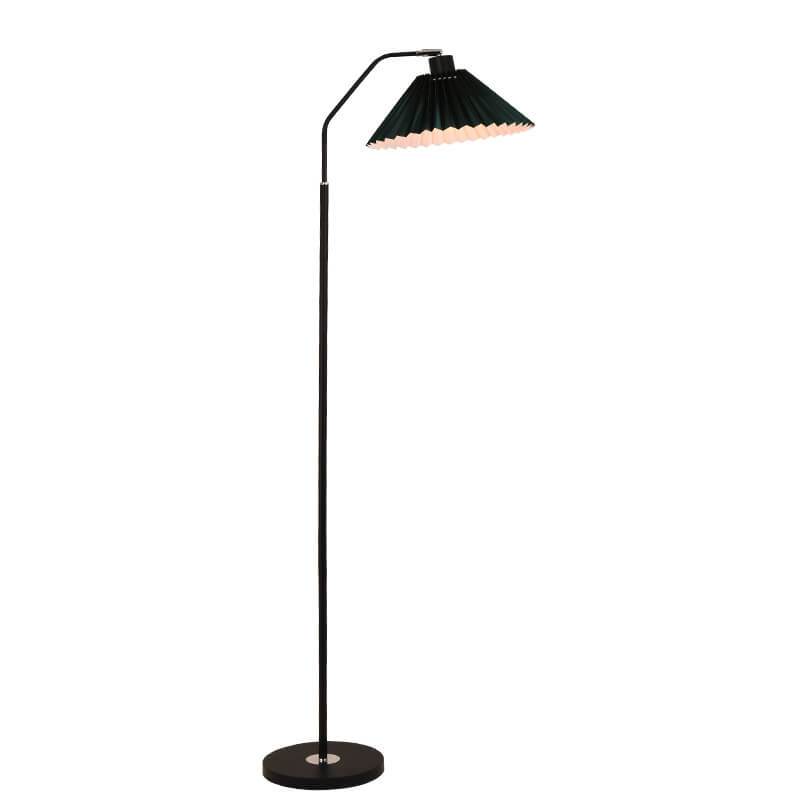 Vloerlamp Geplooide Kap Metaal 149cm Woonkamer Slaapkamer Dimbaar Staande Lamp Stof Retro Scandinavisch Leeslamp