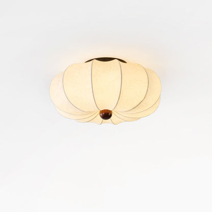 Middeleeuwse zijden plafondlamp E27 stof wit plafondlamp woonkamer slaapkamer hal klassieke verlichting rond design 40cm 50cm 60cm