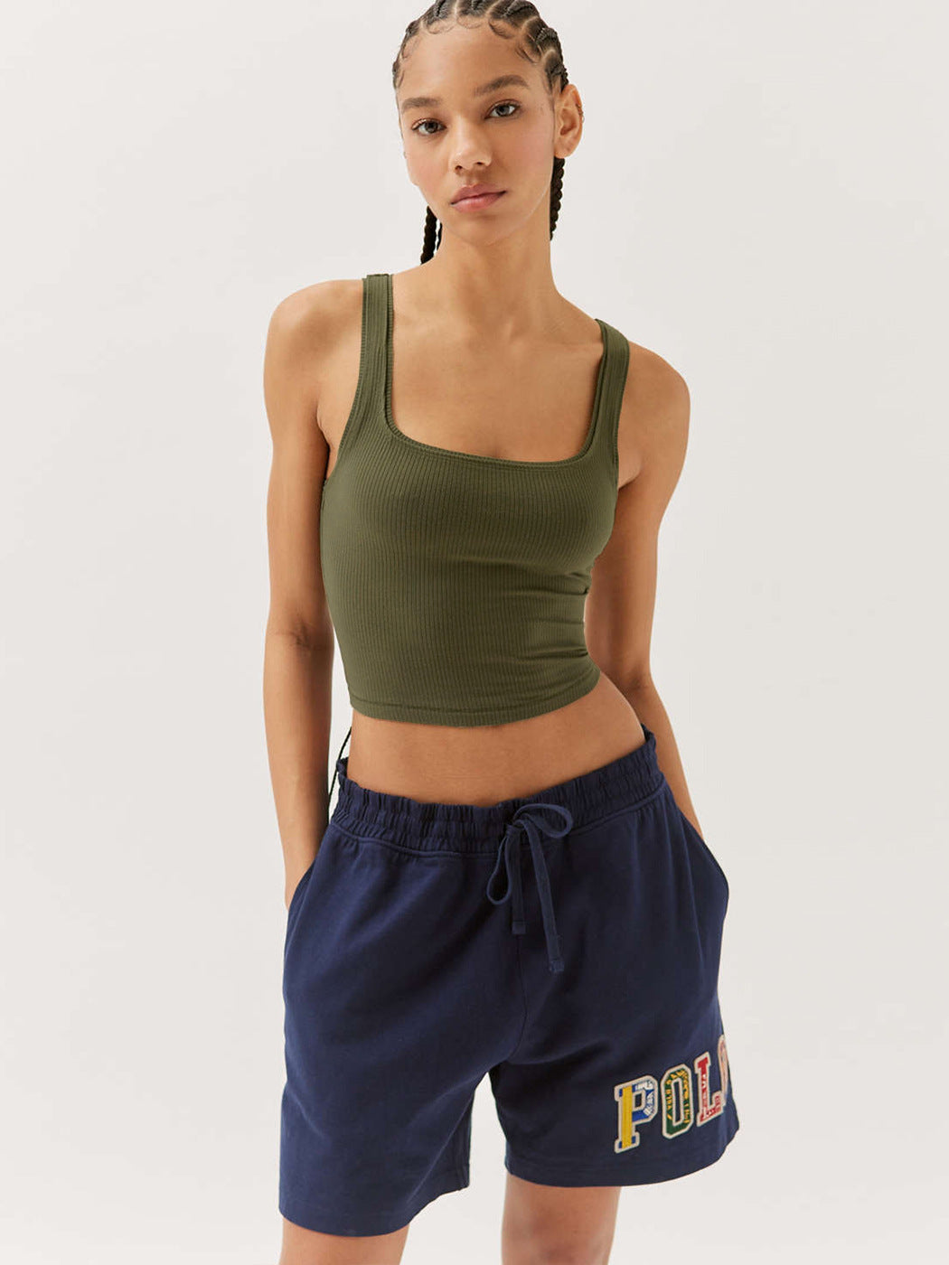 Dames Tanktop Zomerse Top Geribbeld Korte Mouw