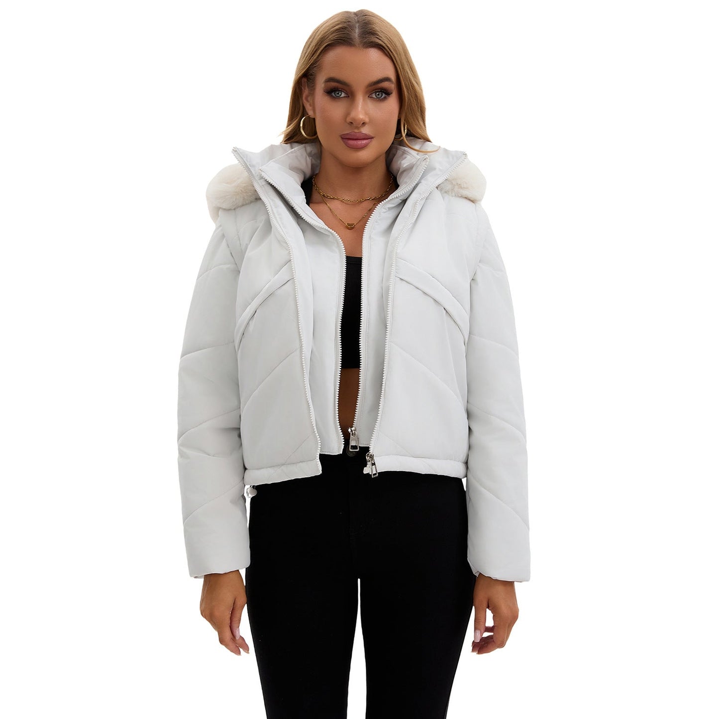 Dames Winterjas 2-in-1 Waterdicht met Verstelbare Capuchon