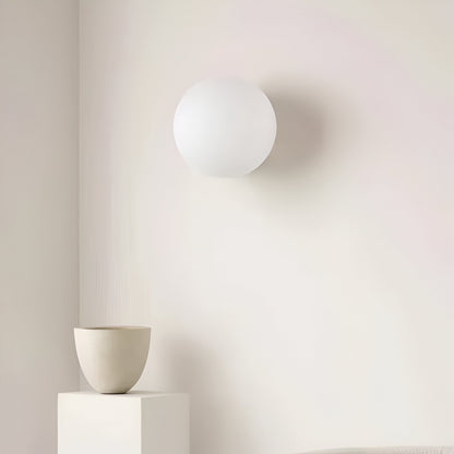Wandlamp Rond Gesatineerd Glas Minimalistisch Japandi Ø12 Ø20 Slaapkamer Hal