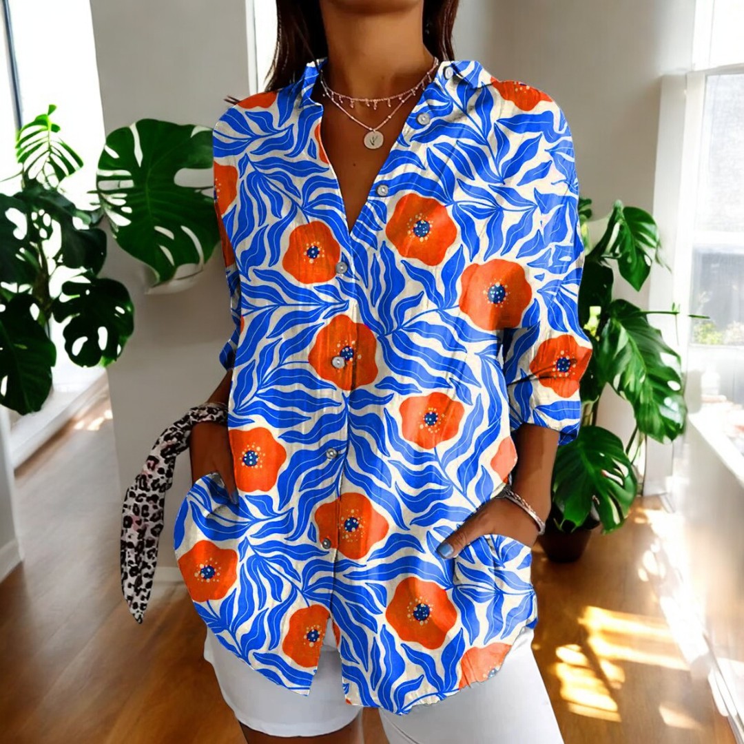 Dames Blouse Vintage Stijl Comfortabele Pasvorm