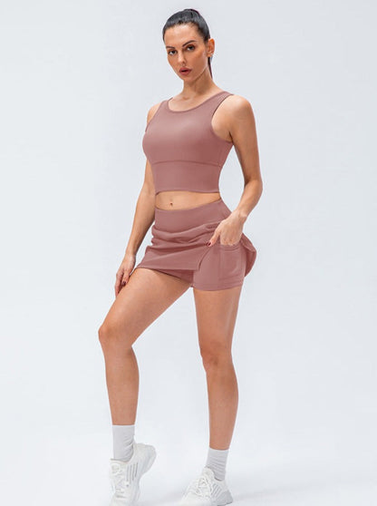 Tennis Skort Dames Sportief met Splitrok - StudioMarella