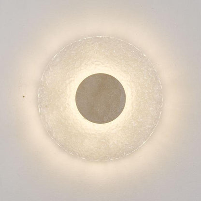 Wandlamp Travertijn Acryl Rond LED Minimalistisch Japandi Ø30 Slaapkamer Hal