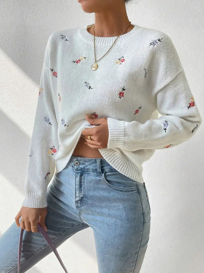 Vrouwelijke Zomerjurk Bloemenprint Ronde Hals Casual