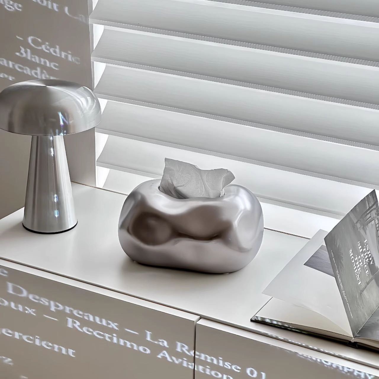 Wolkenvormige Tissuehouder 19,5×15×10 cm Keramiek Sierlijk Wit Design voor Scandinavisch Interieur