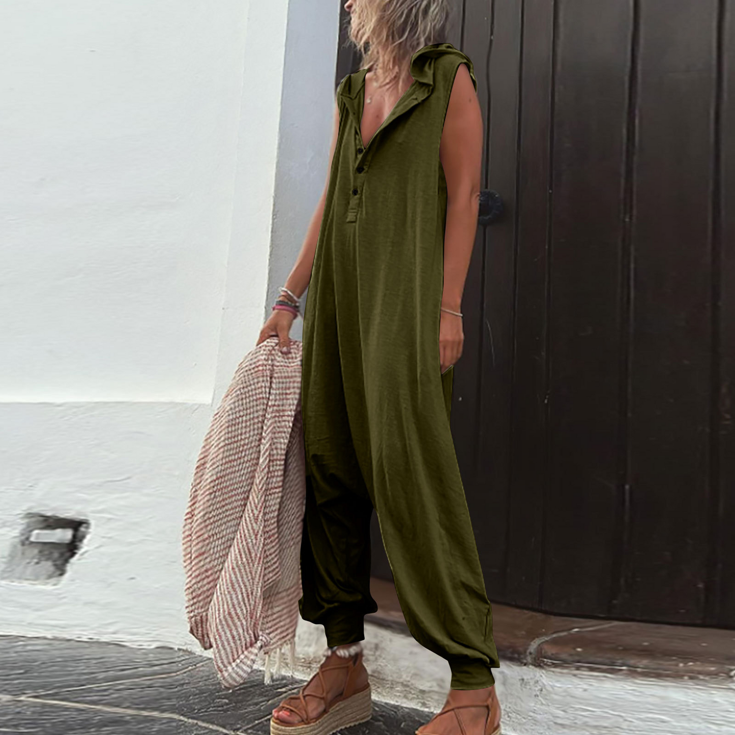 Zomerjurk Vrouwen Boho Jumpsuit Losse Fit