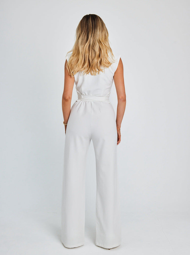 Jumpsuit met Wijde Pijpen voor Vrouwelijke Stijl