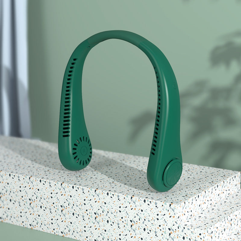 Draagbare Nekventilator Oplaadbaar 3 Snelheden LED-Display Handsfree Koeling voor Sport Outdoor Reizen