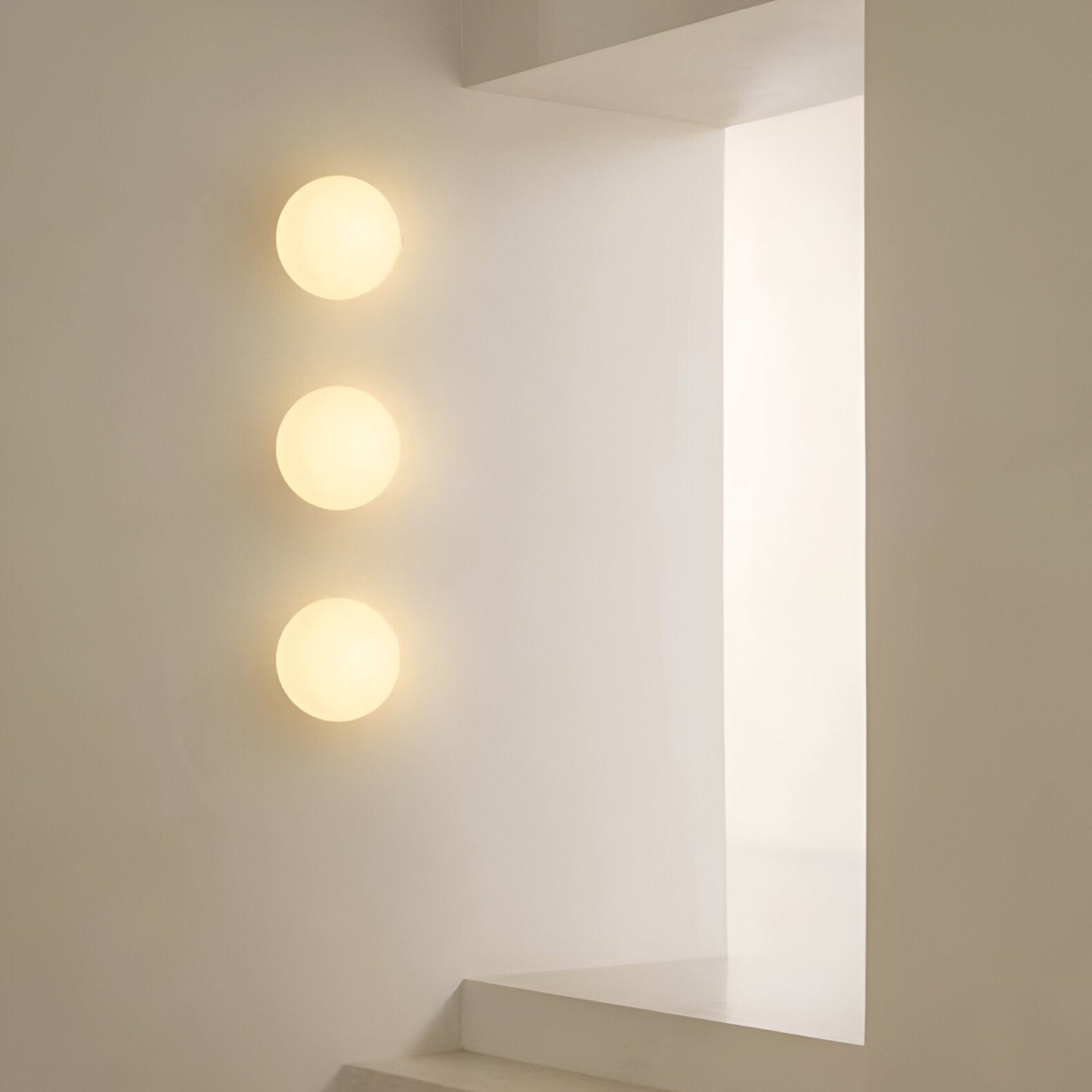 Wandlamp Rond Gesatineerd Glas Minimalistisch Japandi Ø12 Ø20 Slaapkamer Hal
