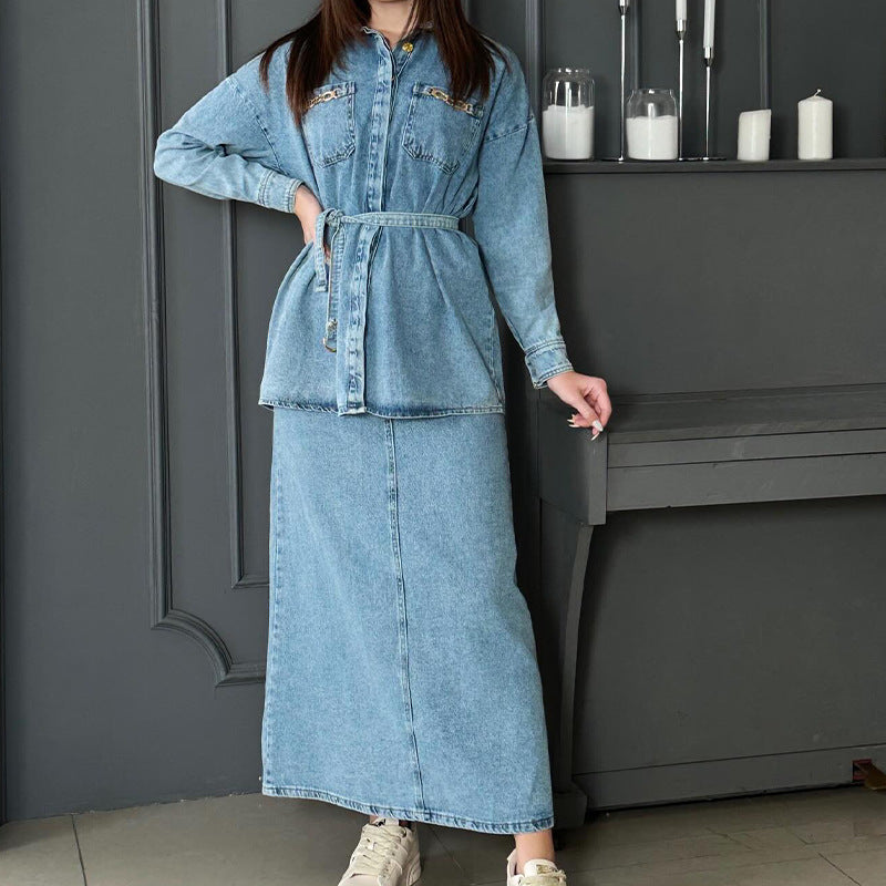 Casual Jeans Set met Blouse en Joggingbroek - StudioMarella
