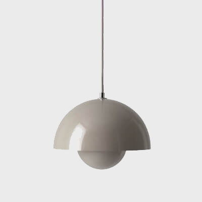 Scandinavische Hanglamp Halfrond Metalen Kap 1-Lichtpunt Modern Design Eetkamer Woonkamer