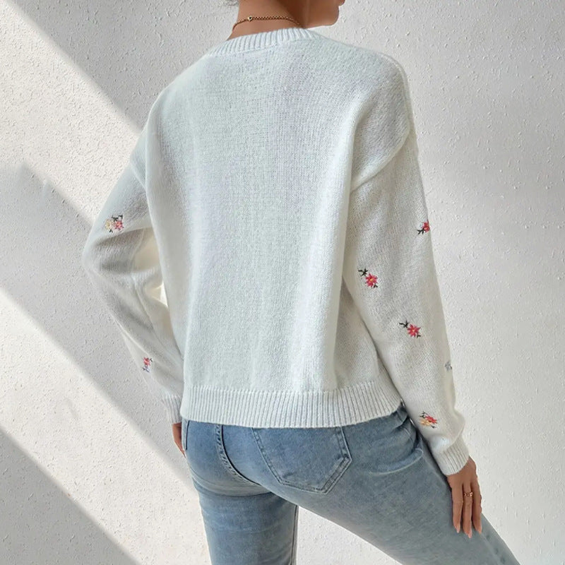 Vrouwelijke Zomerjurk Bloemenprint Ronde Hals Casual