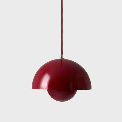 Scandinavische Hanglamp Halfrond Metalen Kap 1-Lichtpunt Modern Design Eetkamer Woonkamer