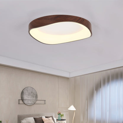 Plafondlamp LED Houtlook Scandinavisch Acryl IJzer Woonkamer Slaapkamer 40 50 60cm