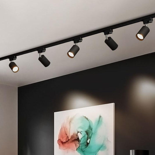 Moderne led railverlichting met verstelbare spots (3–5 lichtpunten) – plafondrail