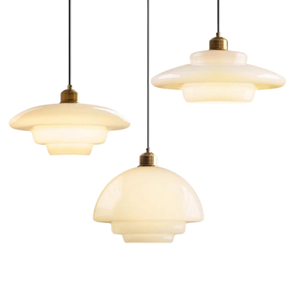 Melkachtig witte glazen hanglamp E27 glas wit keuken eetkamer hal modern minimalistisch verlichting