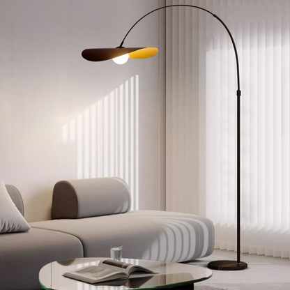 Boog Vloerlamp LED IJzer Acryl Zwart Woonkamer Leeshoek Staande Lamp Minimalistisch Wabi Sabi Booglamp Modern Interieur