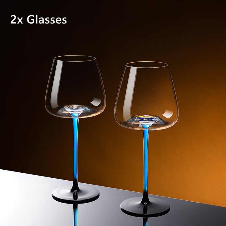 Wijnglas Blauwe Steel Bordeaux Karaf Set Handgeschilderd Glas Tafelstuk Wijn