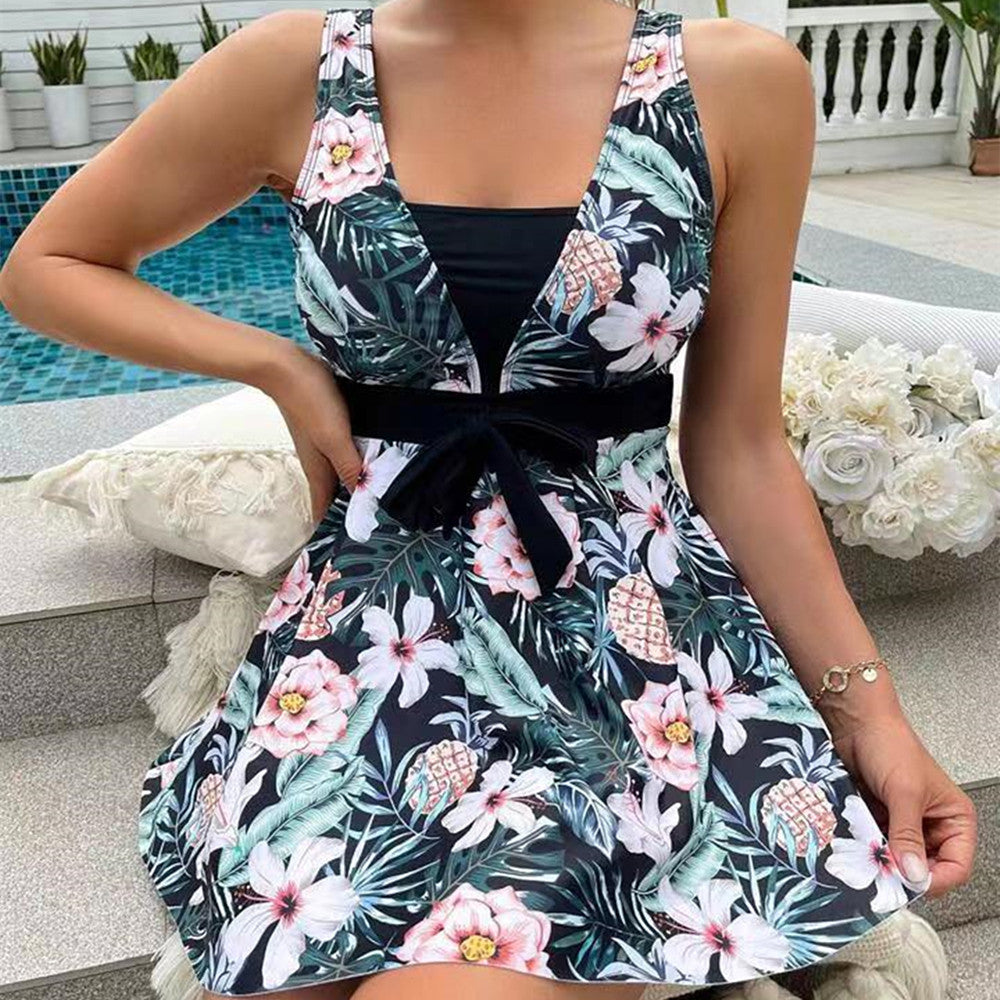 Zwemkleding Set Rok Split met Leuke Zomerprint