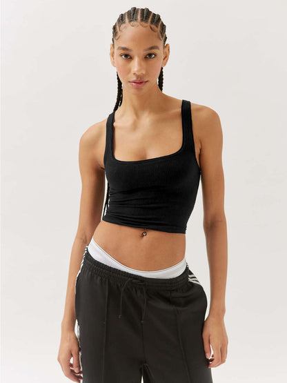 Vrouwelijke Tanktop Sportief Mouwloos voor Fitness