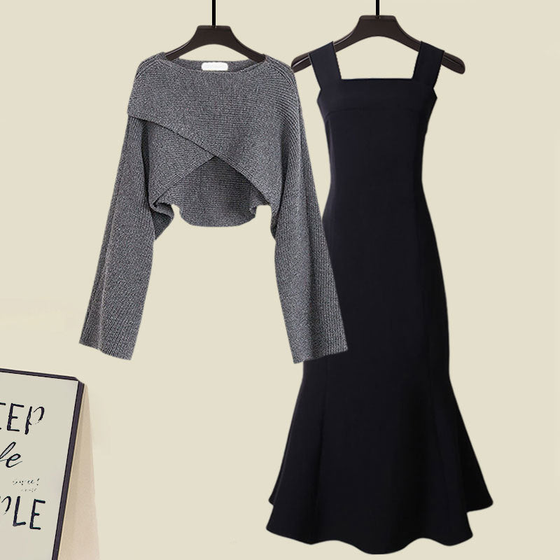 Kruisbrei Set voor Vrouw: Trui en Jurk Combo