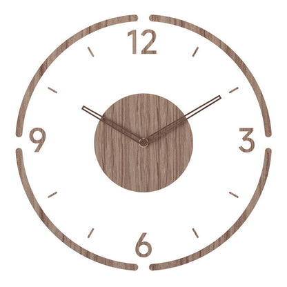 Scandinavische Houten Wandklok 35 cm – Minimalistisch & Stil Design