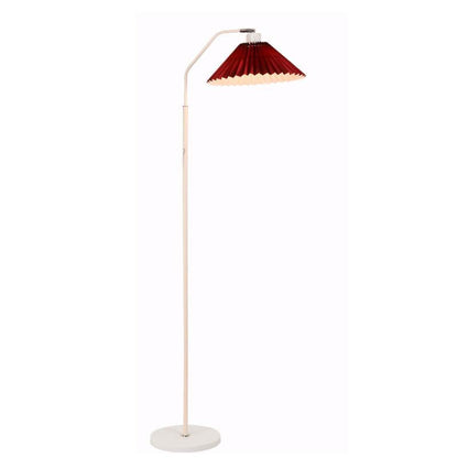 Vloerlamp Geplooide Kap Metaal 149cm Woonkamer Slaapkamer Dimbaar Staande Lamp Stof Retro Scandinavisch Leeslamp