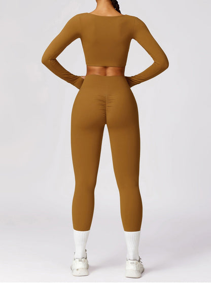 Vrouwelijke Sport Top Langarm voor Fitness en Yoga
