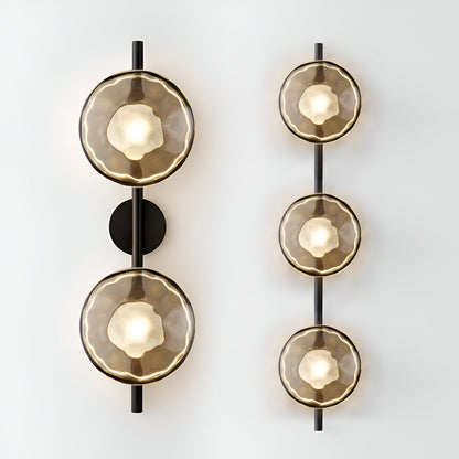 Wandlamp Glas Rond Scandinavisch LED 5W Zwart Goud 20cm Design