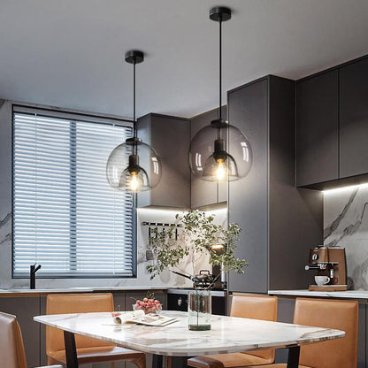 Hanglamp Rookglas Bol E27 25cm Eetkamer Slaapkamer Bar Industrieel Glazen Pendellamp Smoke Grijs Plafondlamp