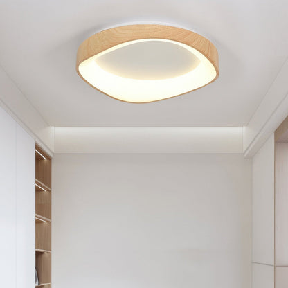 Plafondlamp LED Houtlook Scandinavisch Acryl IJzer Woonkamer Slaapkamer 40 50 60cm