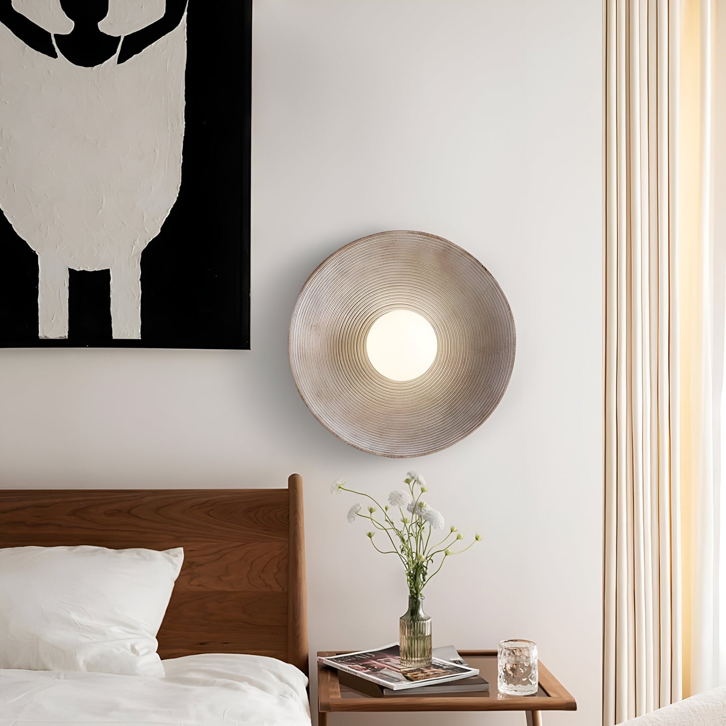 Wandlamp Rond Maan Design LED G4 Japandi Scandinavisch Ø20 Ø50