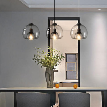 Hanglamp Rookglas Bol E27 25cm Eetkamer Slaapkamer Bar Industrieel Glazen Pendellamp Smoke Grijs Plafondlamp