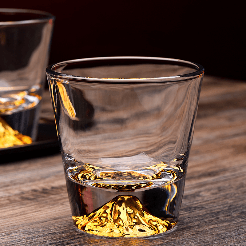 Whiskeyglas Edo Kiriko Handgemaakt Japans Kristal Set Houten Geschenkdoos Chamvin