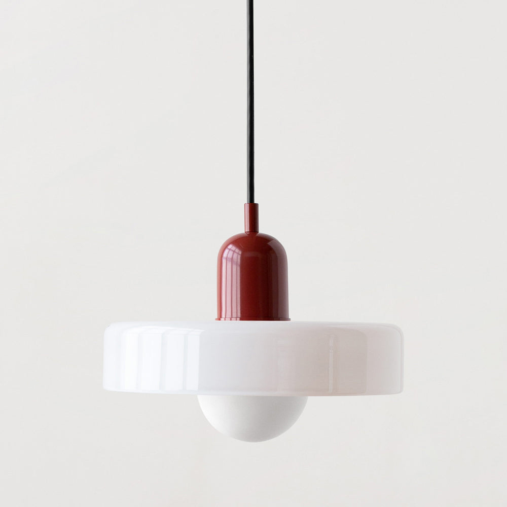 Moderne Hanglamp met Gekleurd Glas 25/35cm E27 Verstelbaar Minimalistisch Design