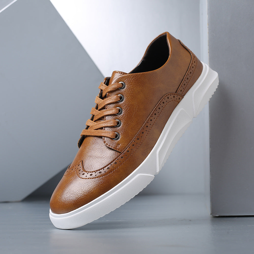 Heren Leren Sneakers Comfortabel en Stijlvol voor Dagelijks Gebruik