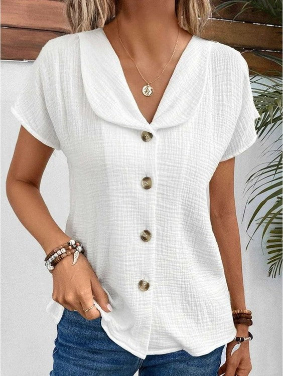 Dames Top Luchtige Zomerkleding Comfortabele Casual Stof - StudioMarella