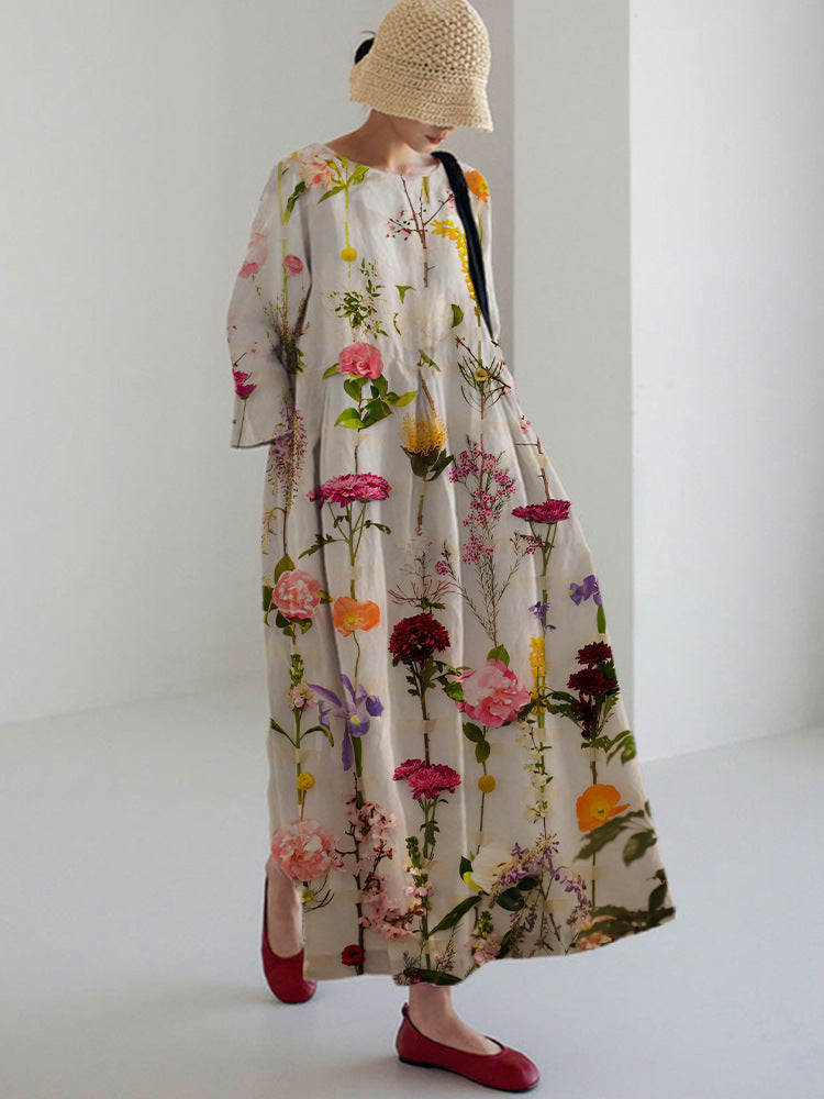 Vrouwelijke Zomerjurk met Bloemenprint Mooi en Luchtig - StudioMarella