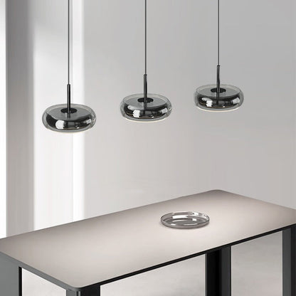 3 Hoofd Keuken Hanglamp Glas Metaal Zwart Eilandverlichting Modern Minimalistisch LED Hanglamp