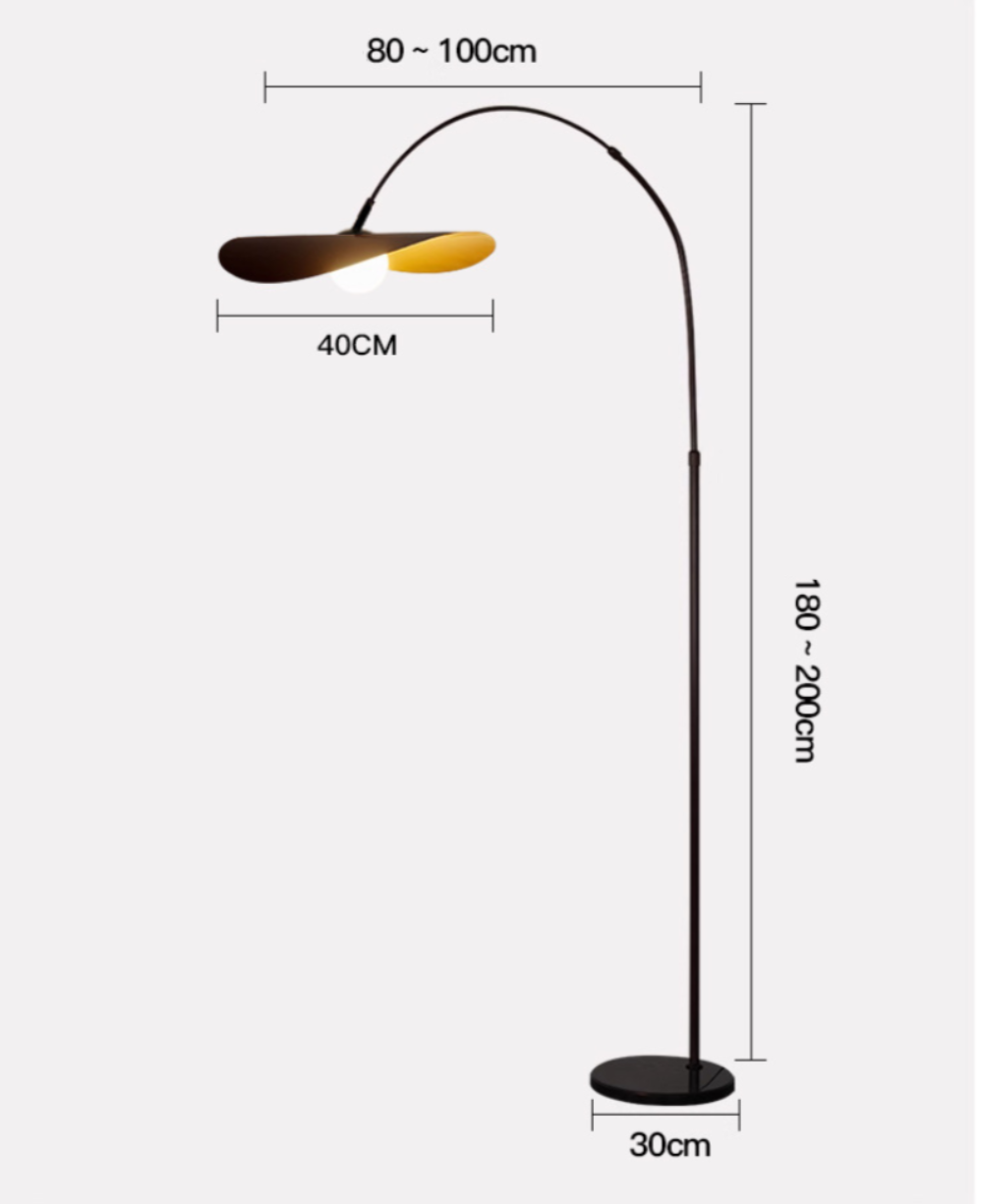 Boog Vloerlamp LED IJzer Acryl Zwart Woonkamer Leeshoek Staande Lamp Minimalistisch Wabi Sabi Booglamp Modern Interieur
