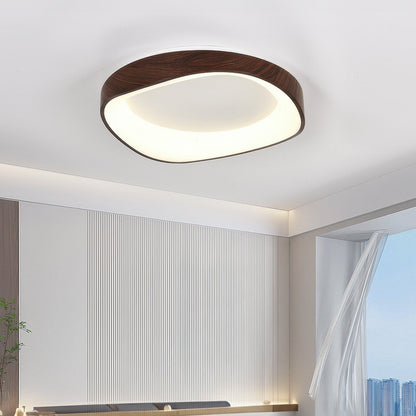 Plafondlamp LED Houtlook Scandinavisch Acryl IJzer Woonkamer Slaapkamer 40 50 60cm