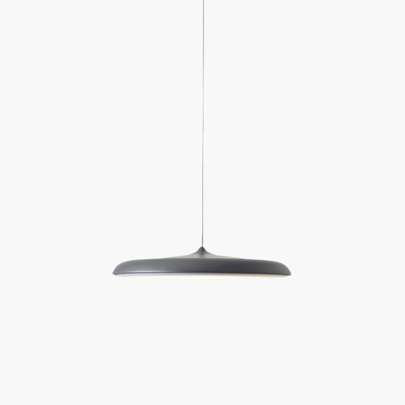 Scandinavische ultradunne schijfvormige hanglamp met diffuus ledlicht voor moderne interieurs