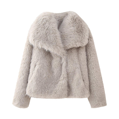 Vrouwelijke Bontjas Luxe Eva Model Winter